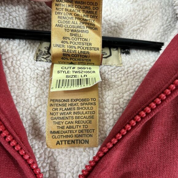 CE Schmidt Workwear Jacket Womens Size Large Red Zip Front Cotton Blend - Picture 7 of 15